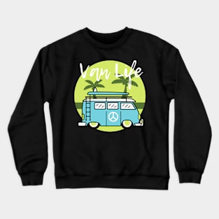 Van Life green design for van lifers and van enthusiasts Crewneck Sweatshirt